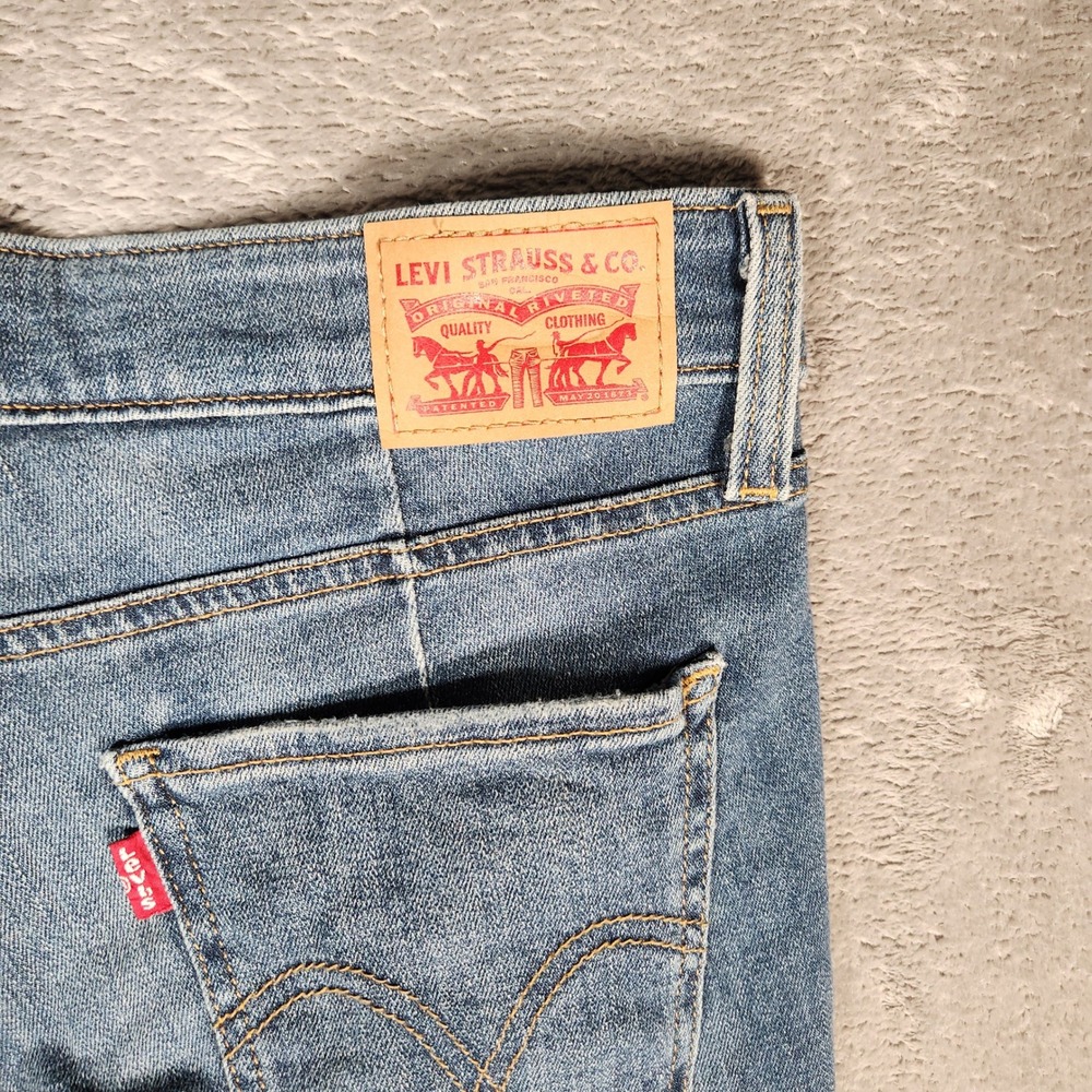 Levi's 721 Jeans Women's W27 Blue High Rise Skinny Medium Wash Distressed - Picture 13 of 14